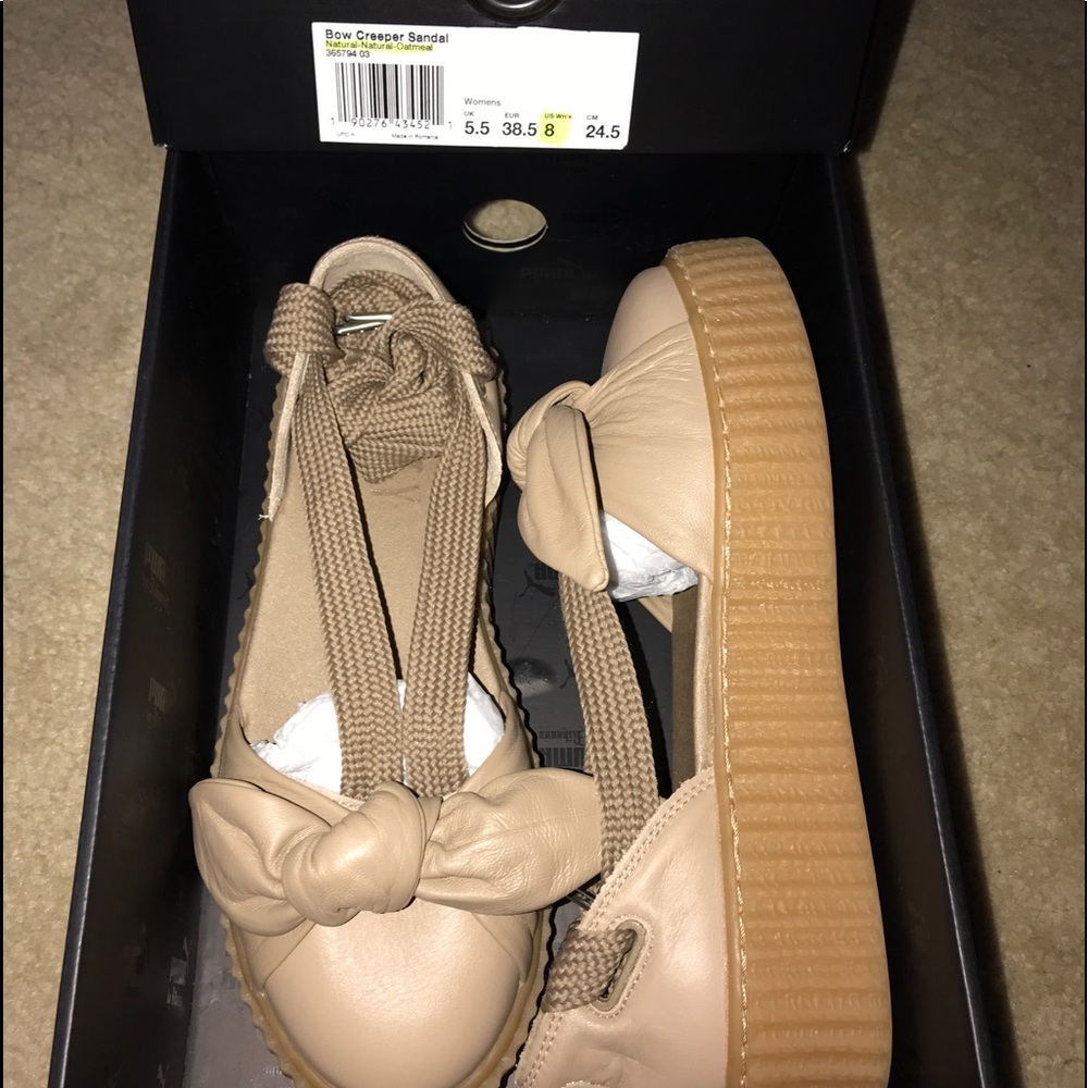 PUMA Fenty flats creeper brown lace up-Box sz8